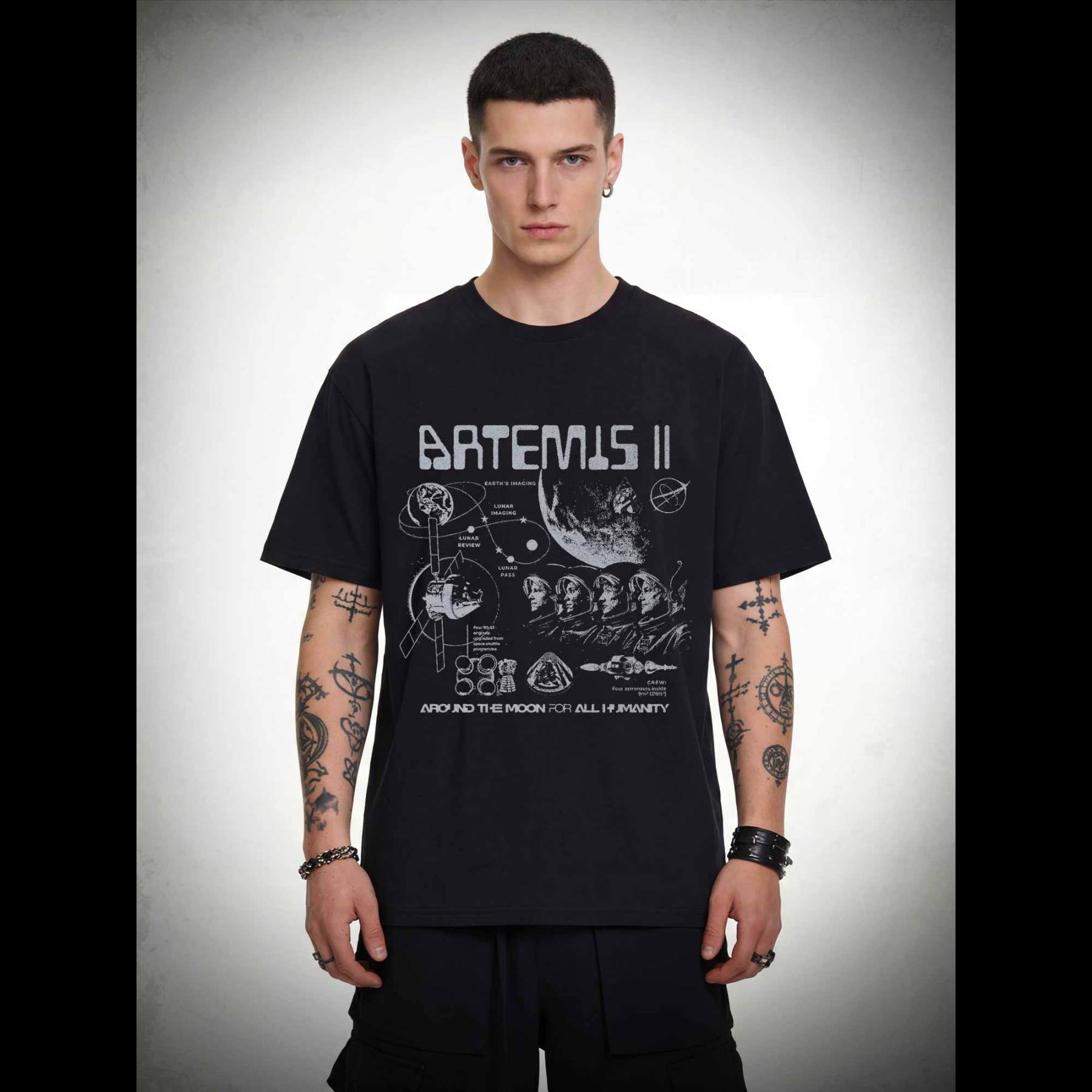 Around the Moon for All Humanity T-shirt