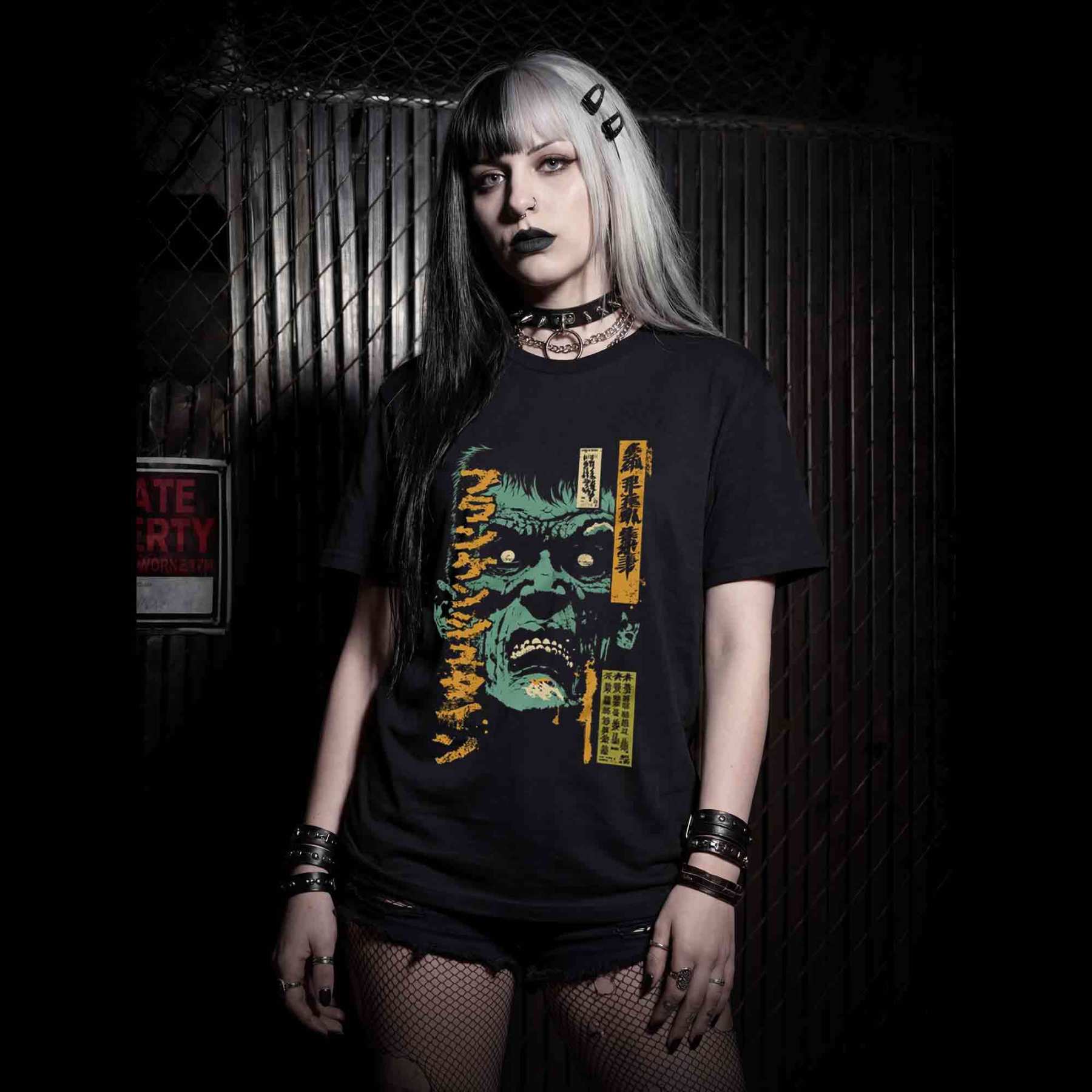 Frankenstein Retro Manga Monster T-shirt