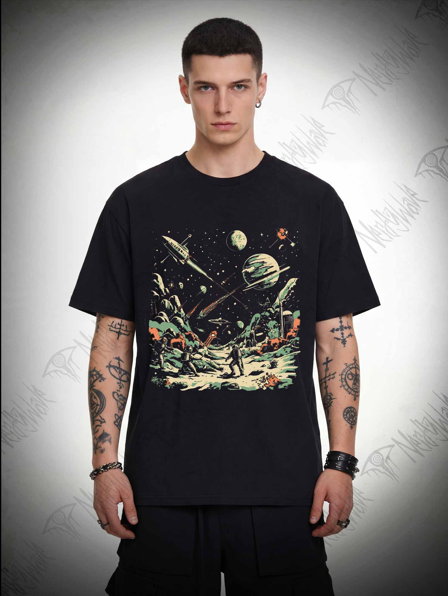 Space Battle Vintage T-shirt