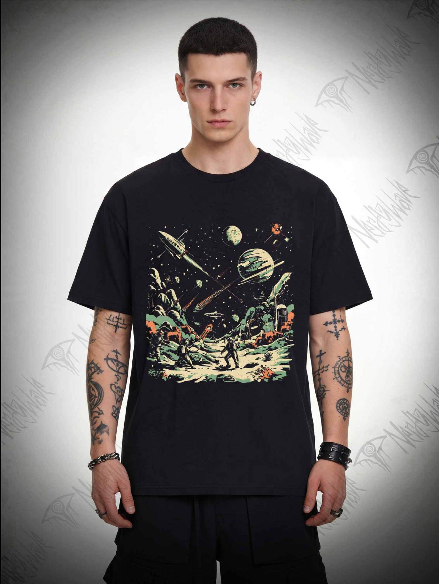Space Battle Vintage T-shirt