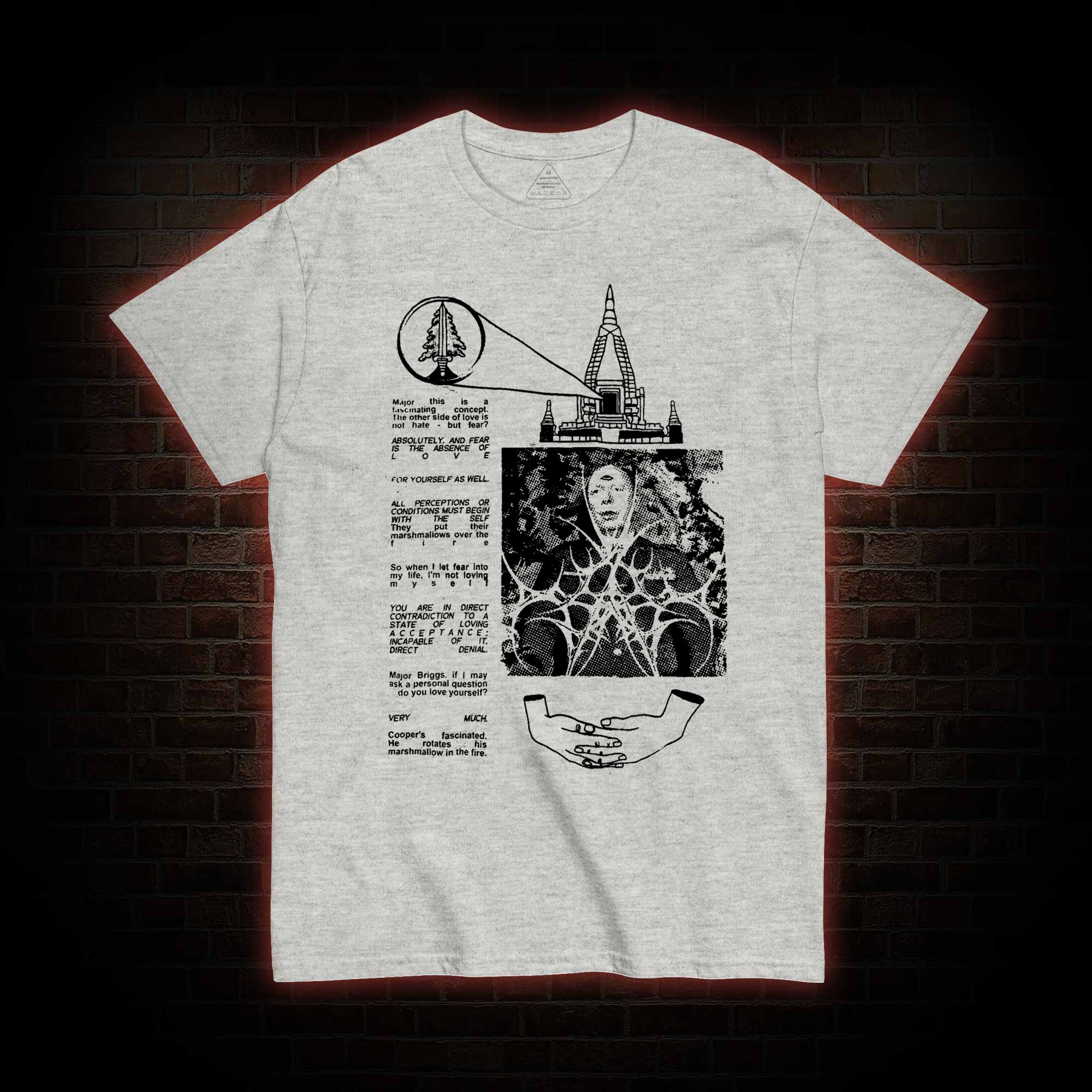 He Rotates His Marshmallow in the Fire T-shirt
