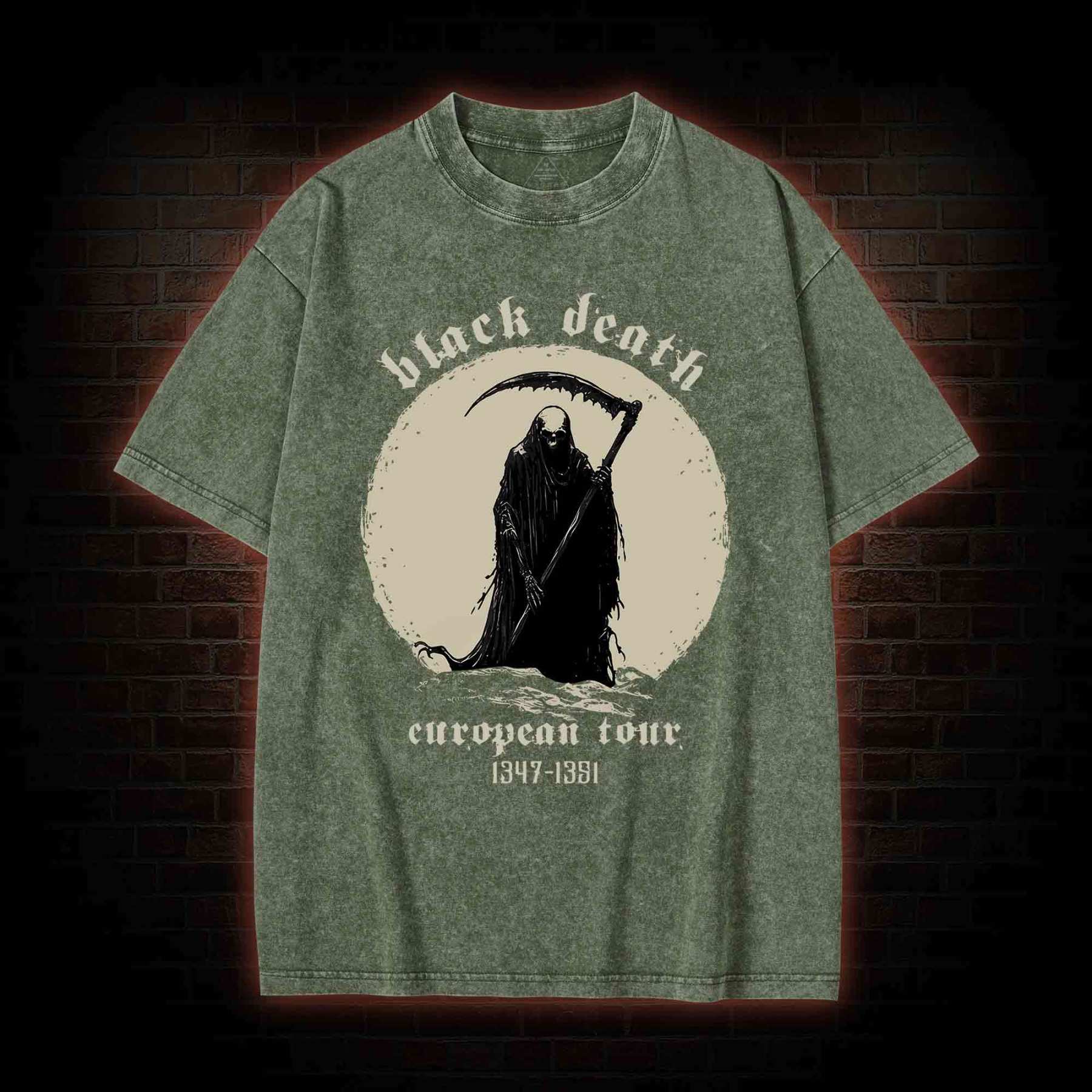 Black Death European Tour Washed T-shirt