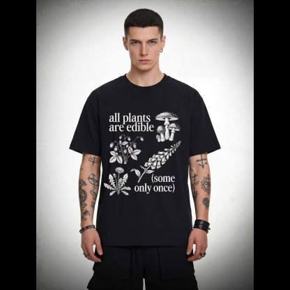 All Plants are Edible Washed T-shirt