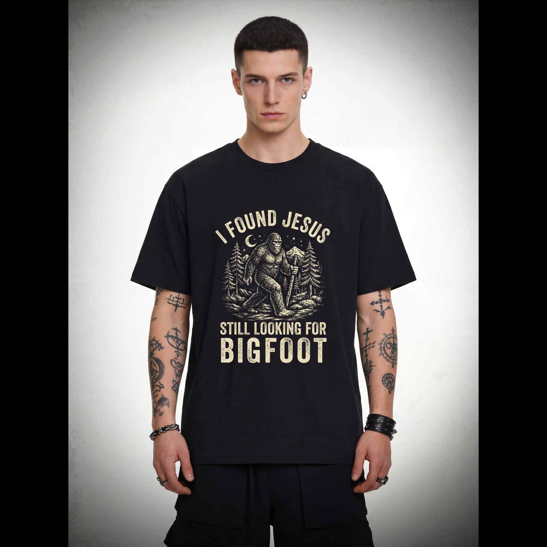 I Found Jesus Still Looking for Bigfoot T-shirt