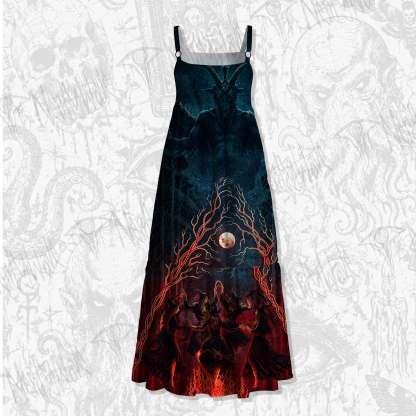 Witch Wide Straps Maxi Dress