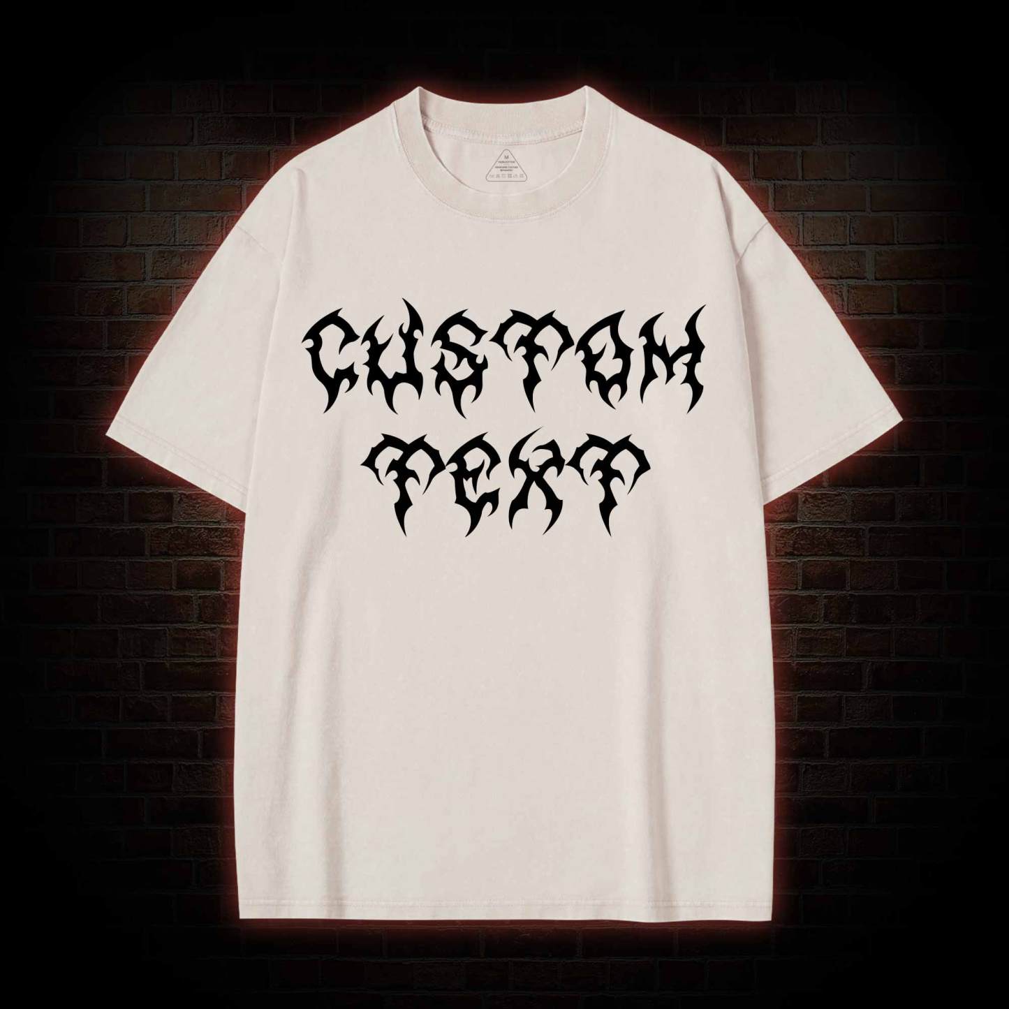 Personalized Style Custom Text Washed T-shirt