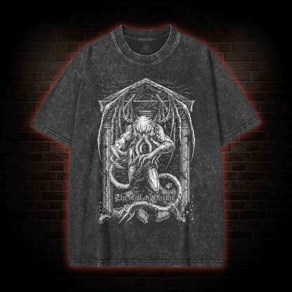 The Call of Cthulhu Washed T-shirt