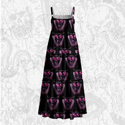 Neon Mothman Wide Straps Maxi Dress