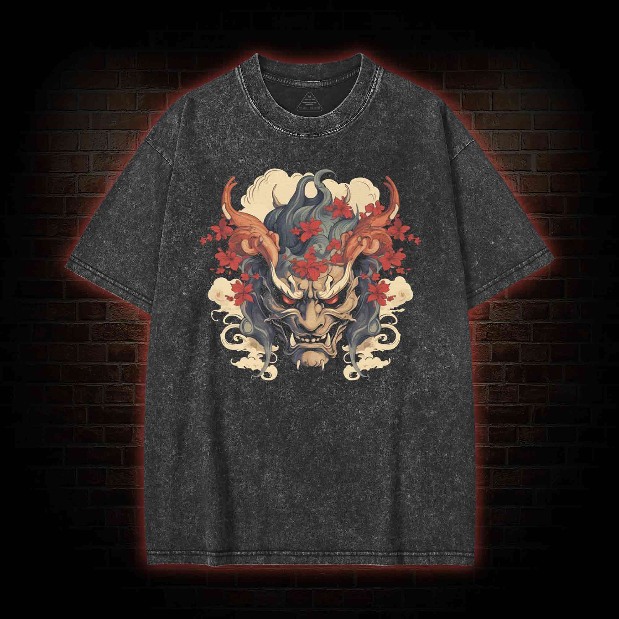 Oni Mask Washed T-shirt