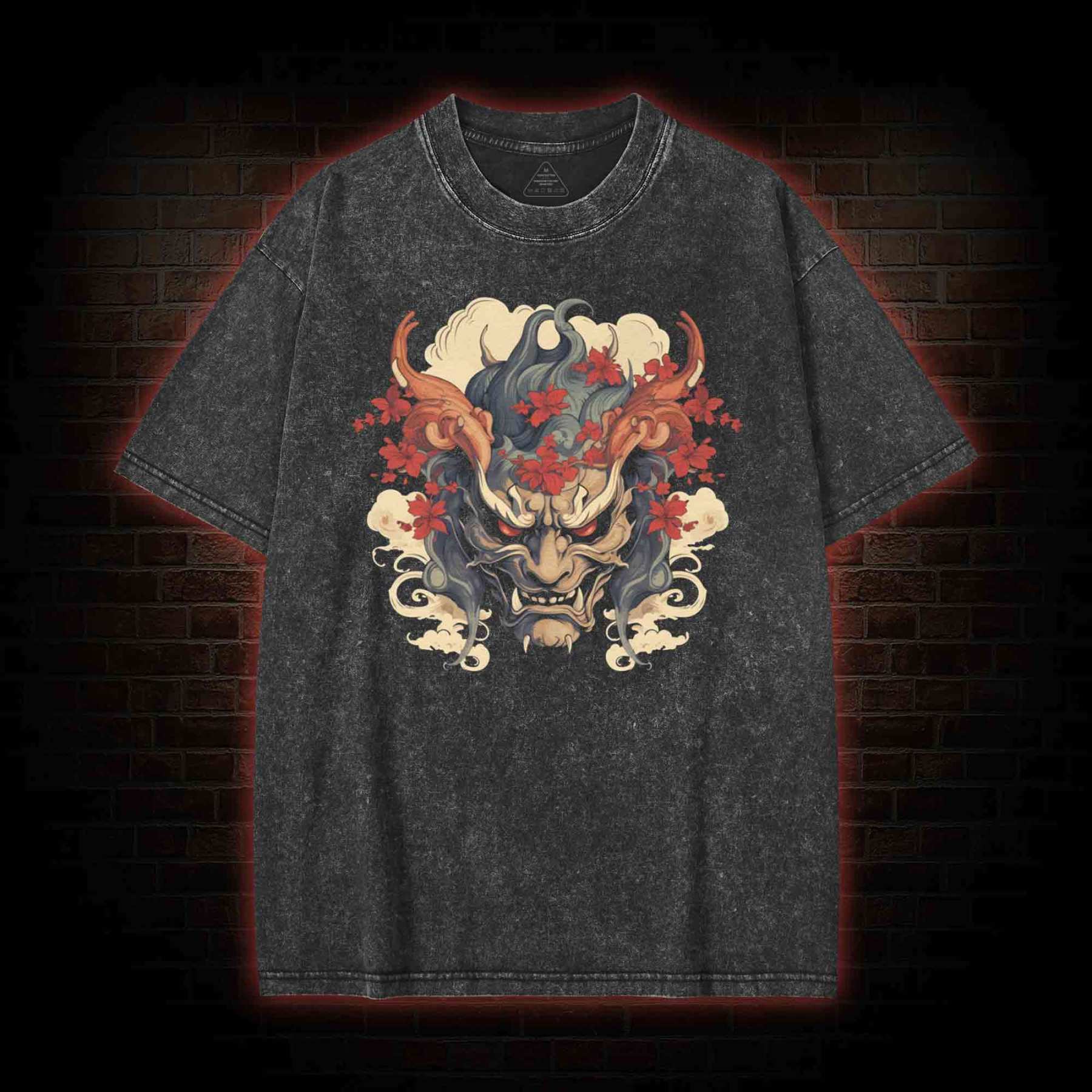 Oni Mask Washed T-shirt