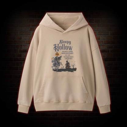Vintage Halloween Scary Washed Hoodie