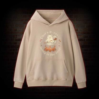 Weird Medieval Cat Washed Hoodie