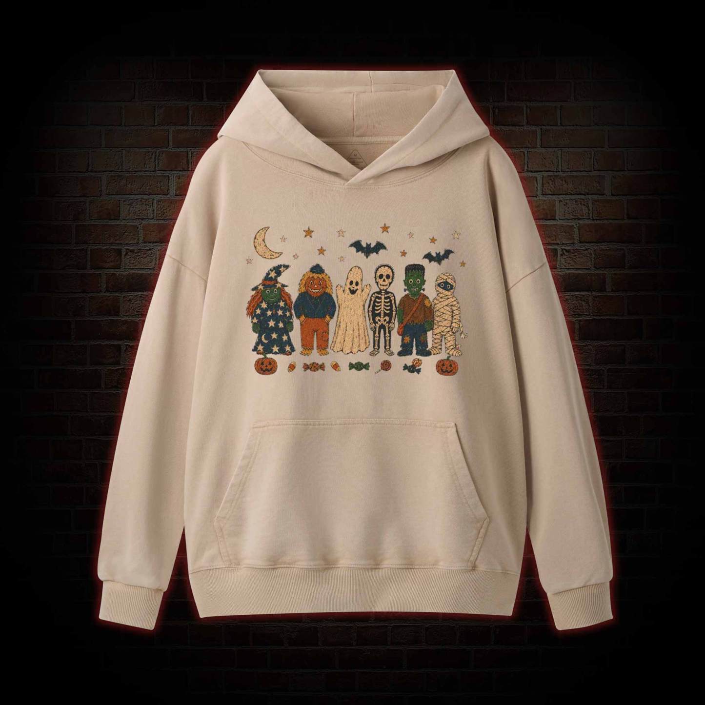 Halloween Monsters Washed Hoodie