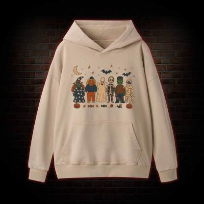 Halloween Monsters Washed Hoodie