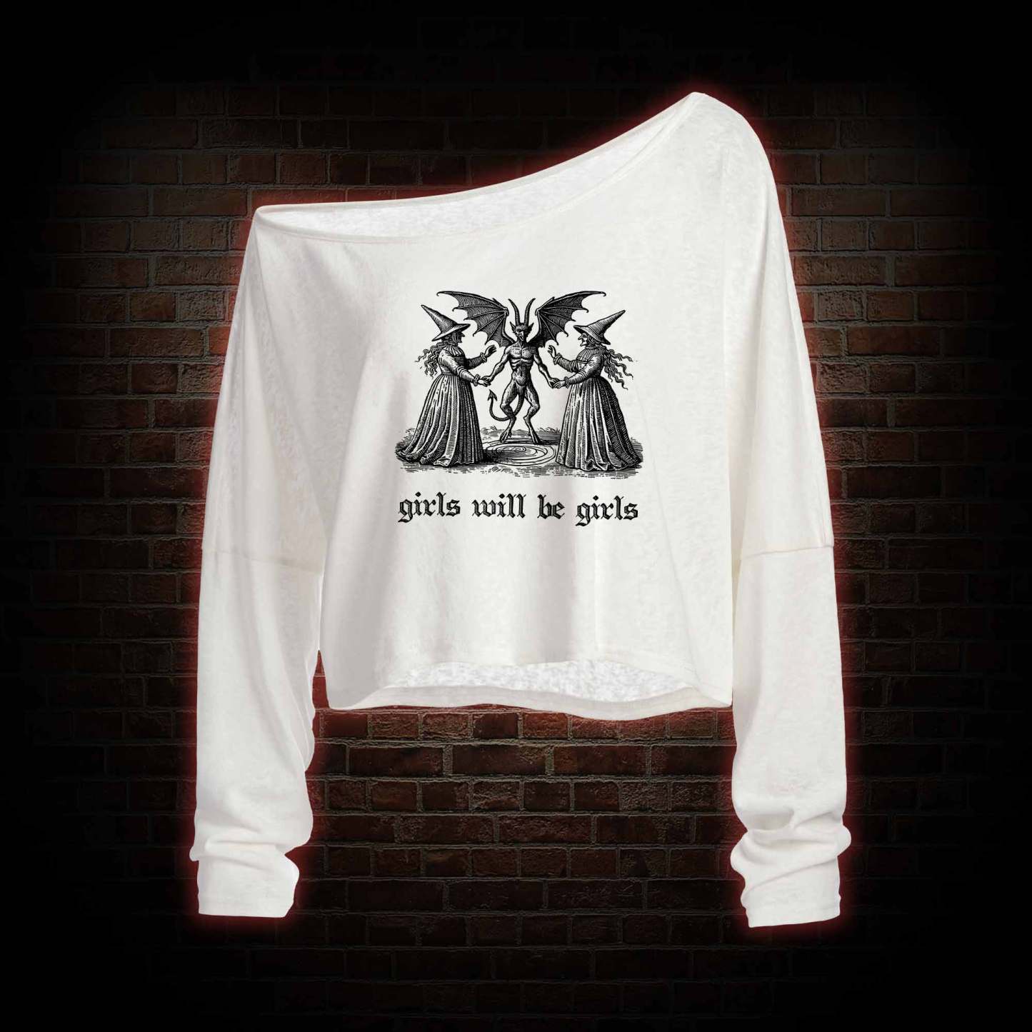 Girls Will Be Girls Off Shoulder Long Sleeve Top