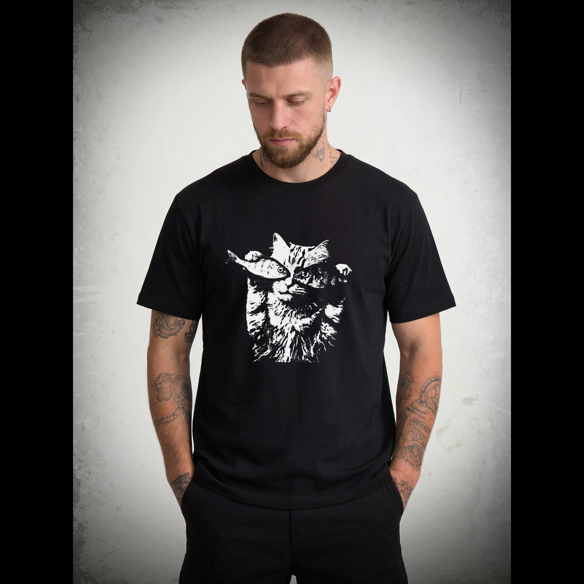 Fish Eye Cat T-shirt