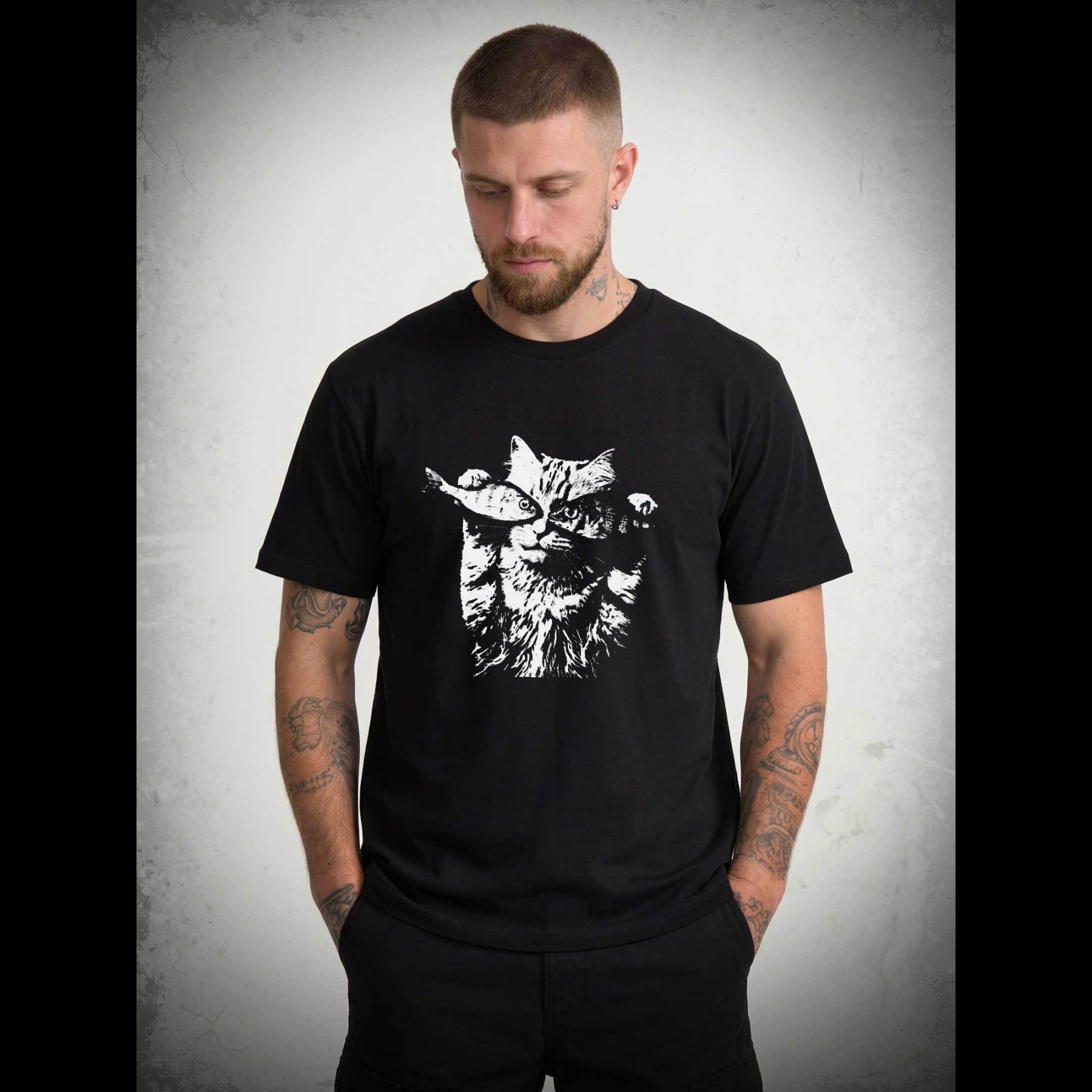 Fish Eye Cat T-shirt