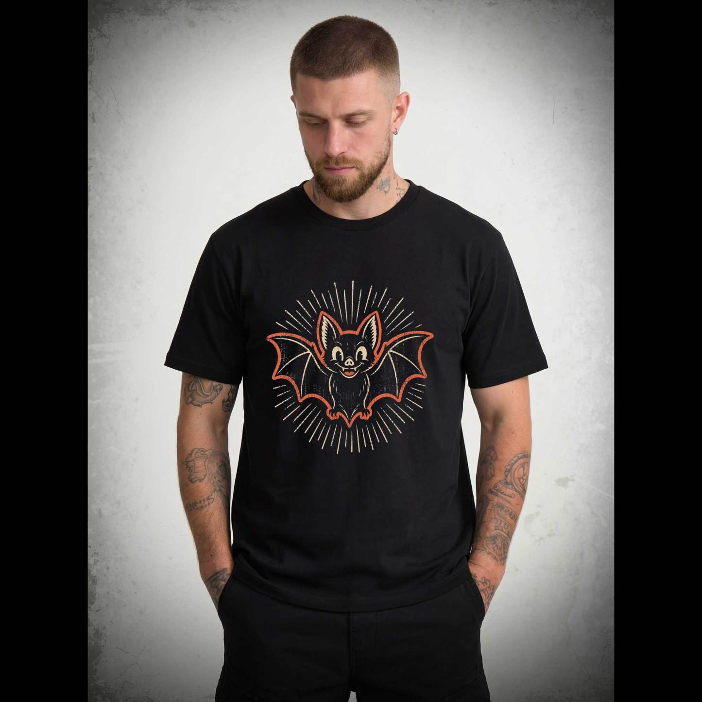 Vintage Cartoon Spooky Bat T-shirt