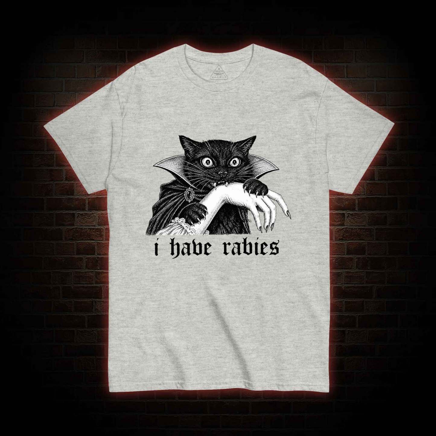 I Have Rabies Vampire Cat T-shirt