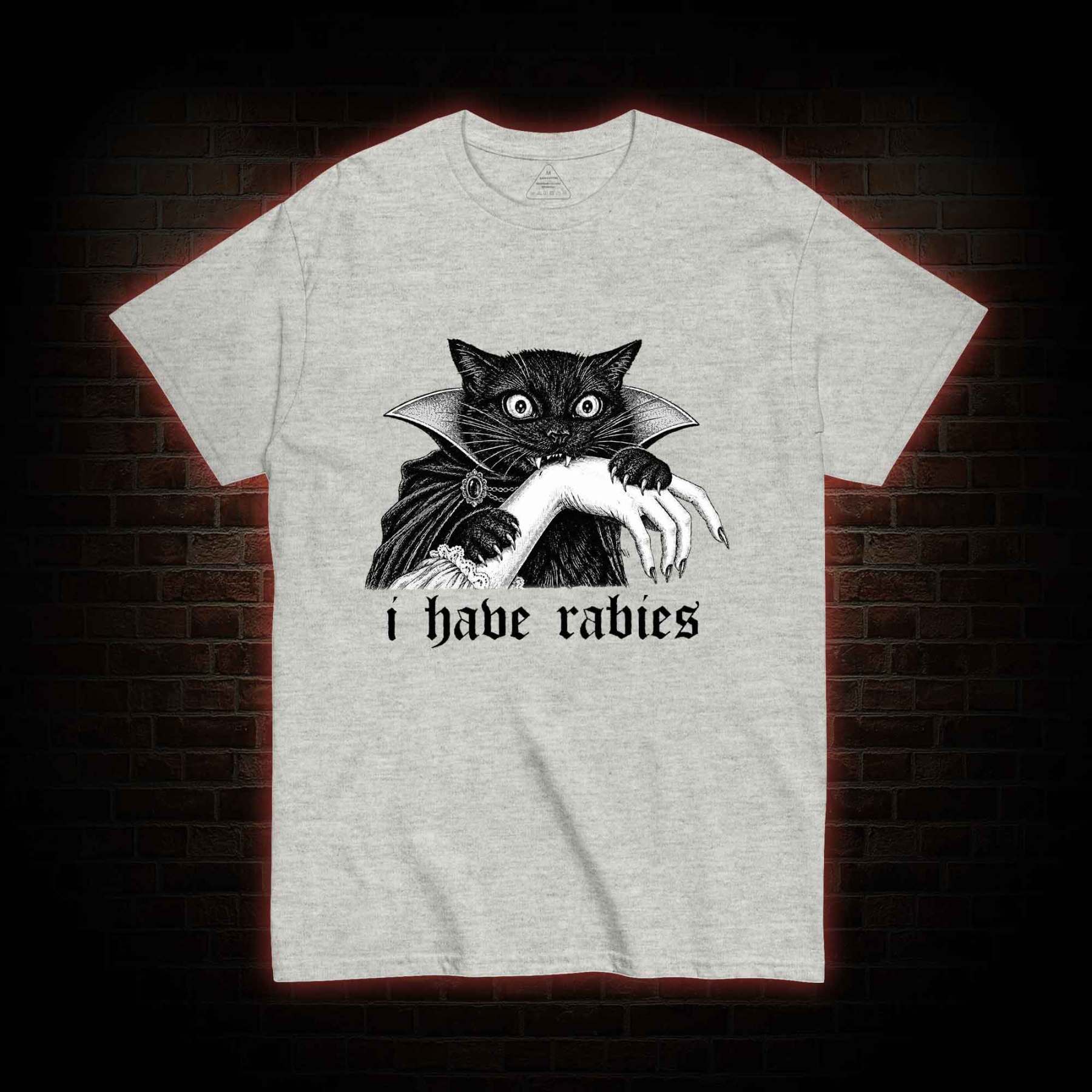 I Have Rabies Vampire Cat T-shirt