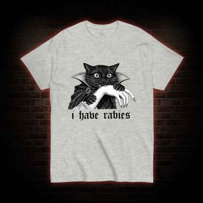 I Have Rabies Vampire Cat T-shirt