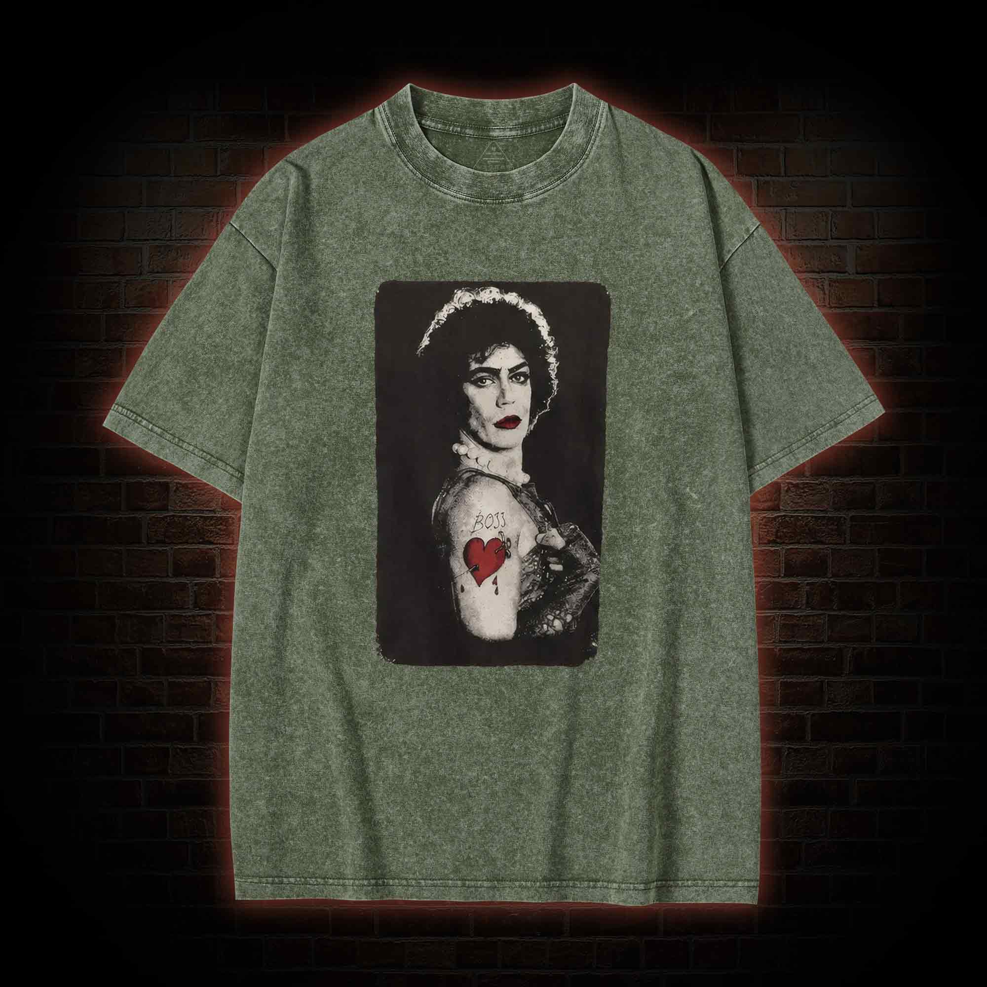 Vintage Boss Heart Tattoo Washed T-shirt
