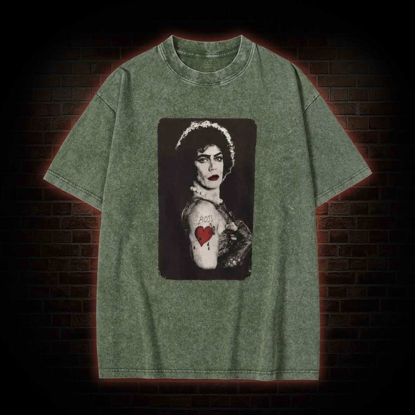 Vintage Boss Heart Tattoo Washed T-shirt