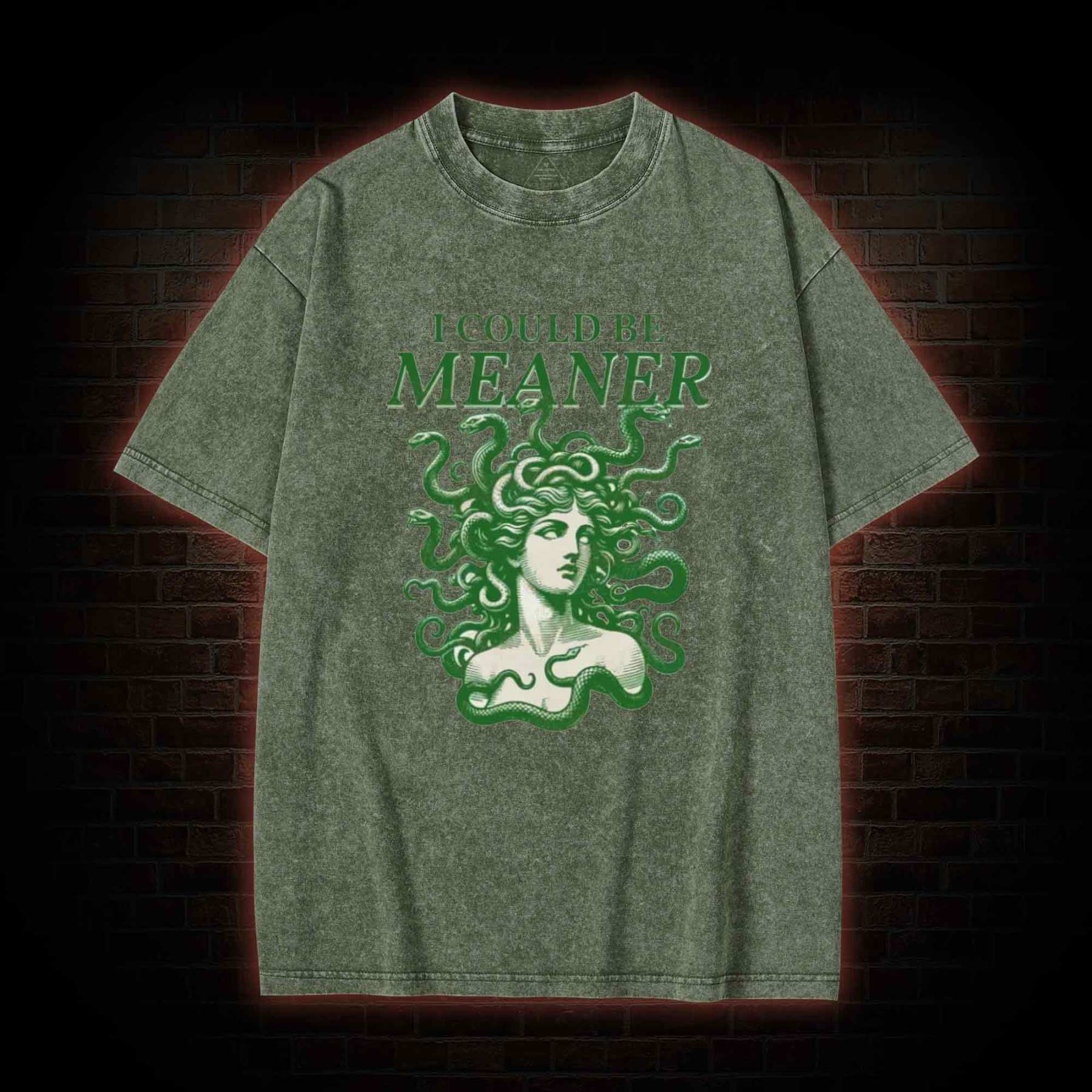 I Could be Meaner Washed T-shirt