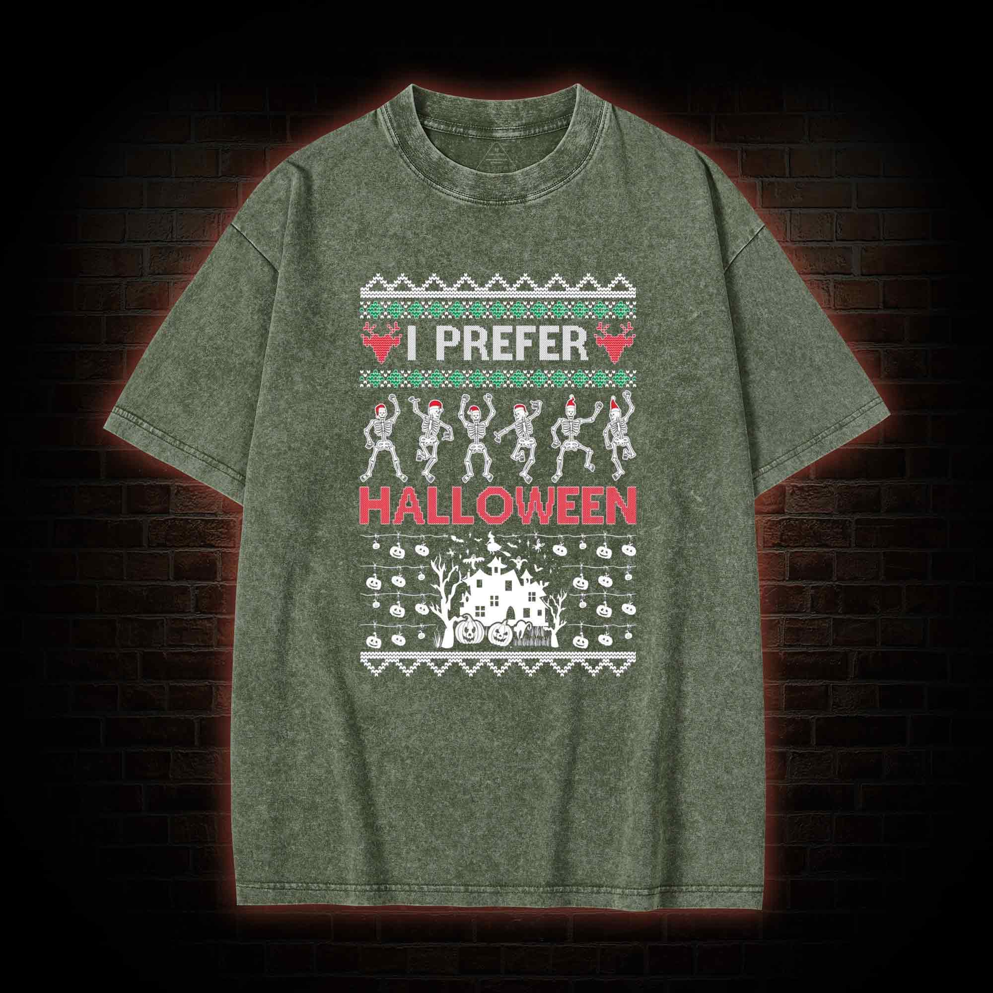 I Prefer Halloween Washed T-shirt