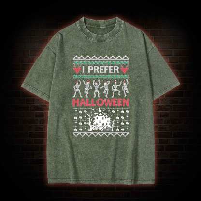 I Prefer Halloween Washed T-shirt