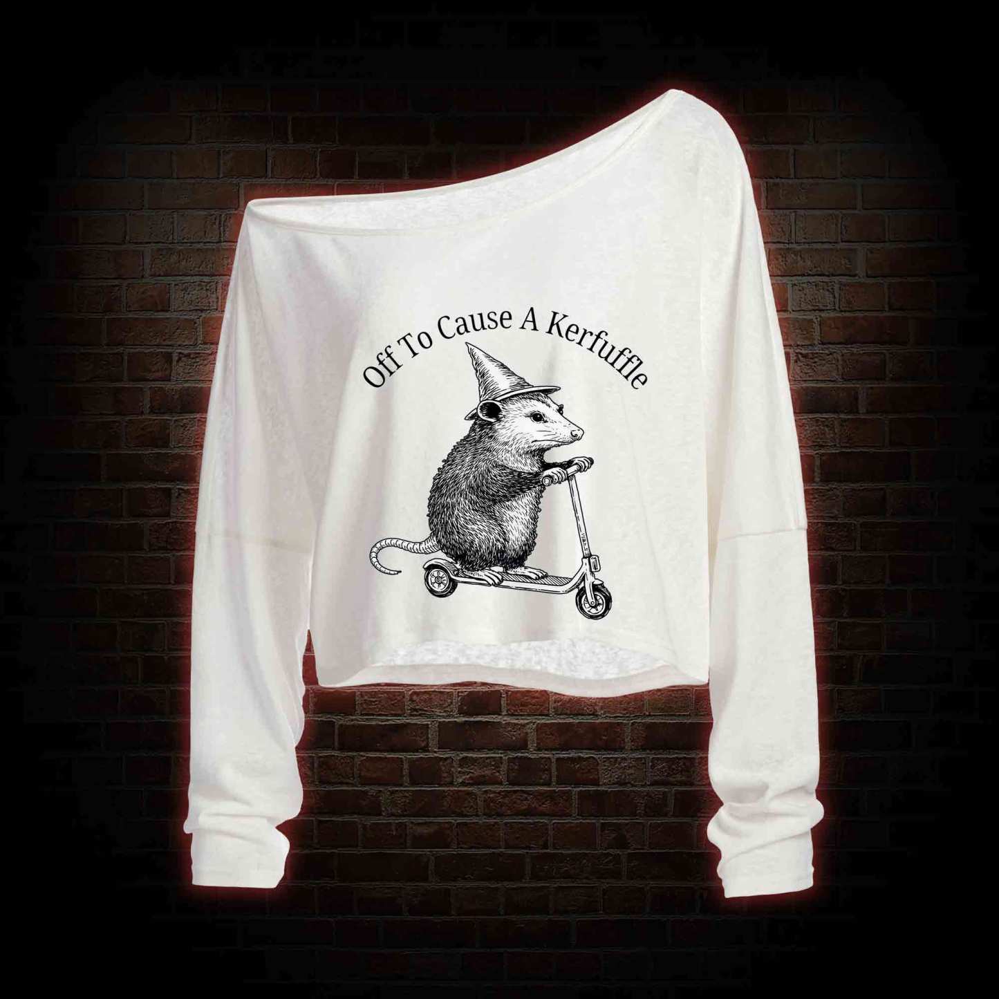 Cause a Kerfuffle Off Shoulder Long Sleeve Crop Top
