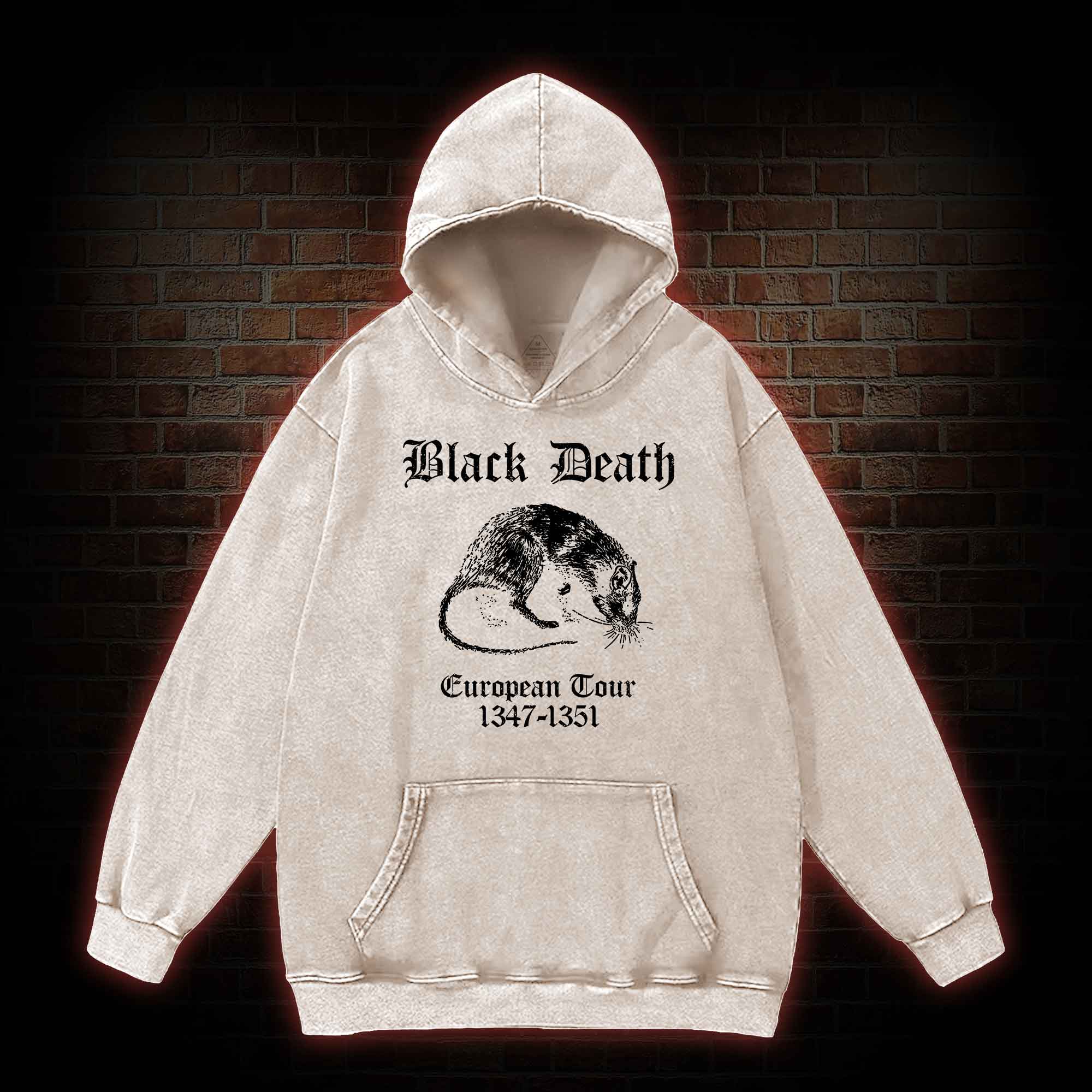 Black Death Washed Hoodie