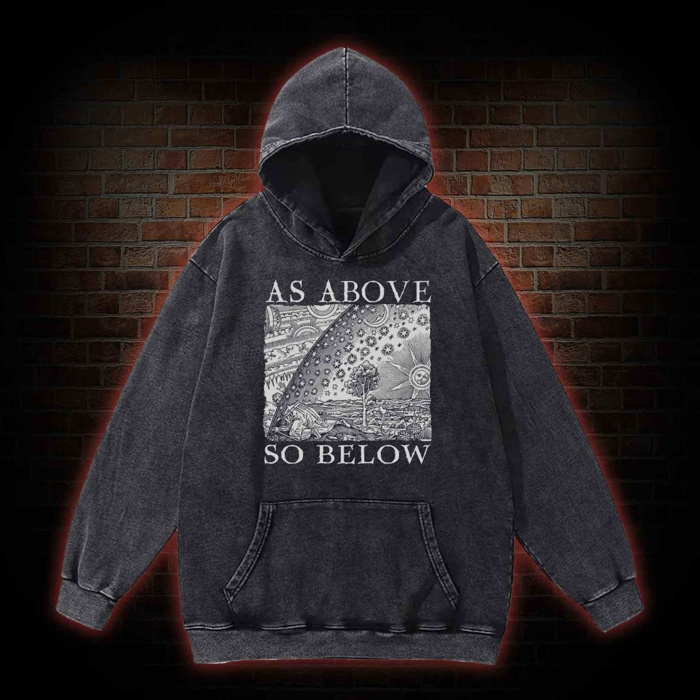 As Above So Below Washed Hoodie 