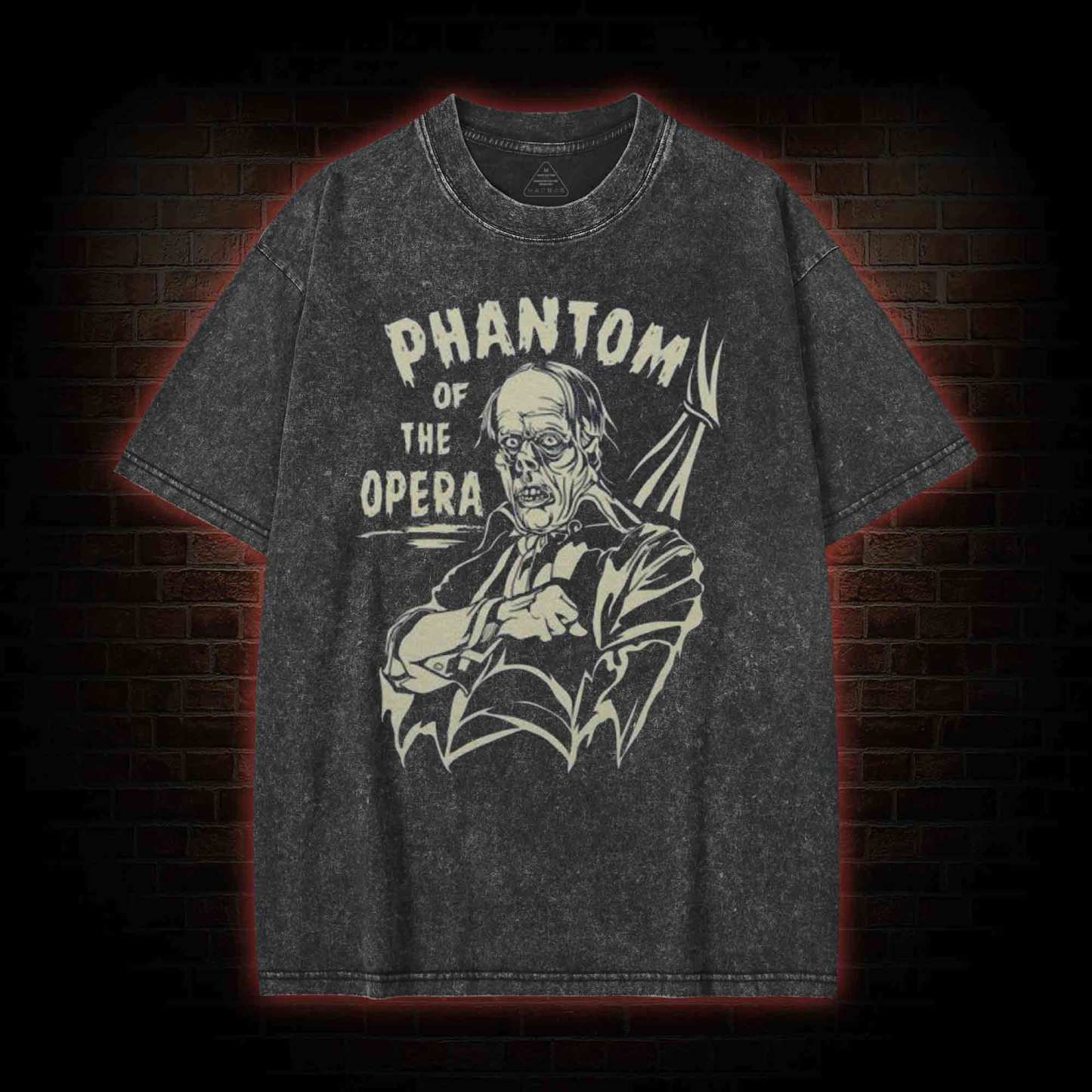 Black Phantom of the Opera Washed T-shirt