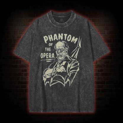 Black Phantom of the Opera Washed T-shirt