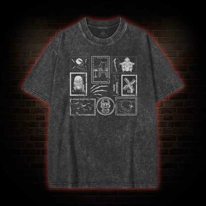 Monsters Postage Stamp Washed T-shirt