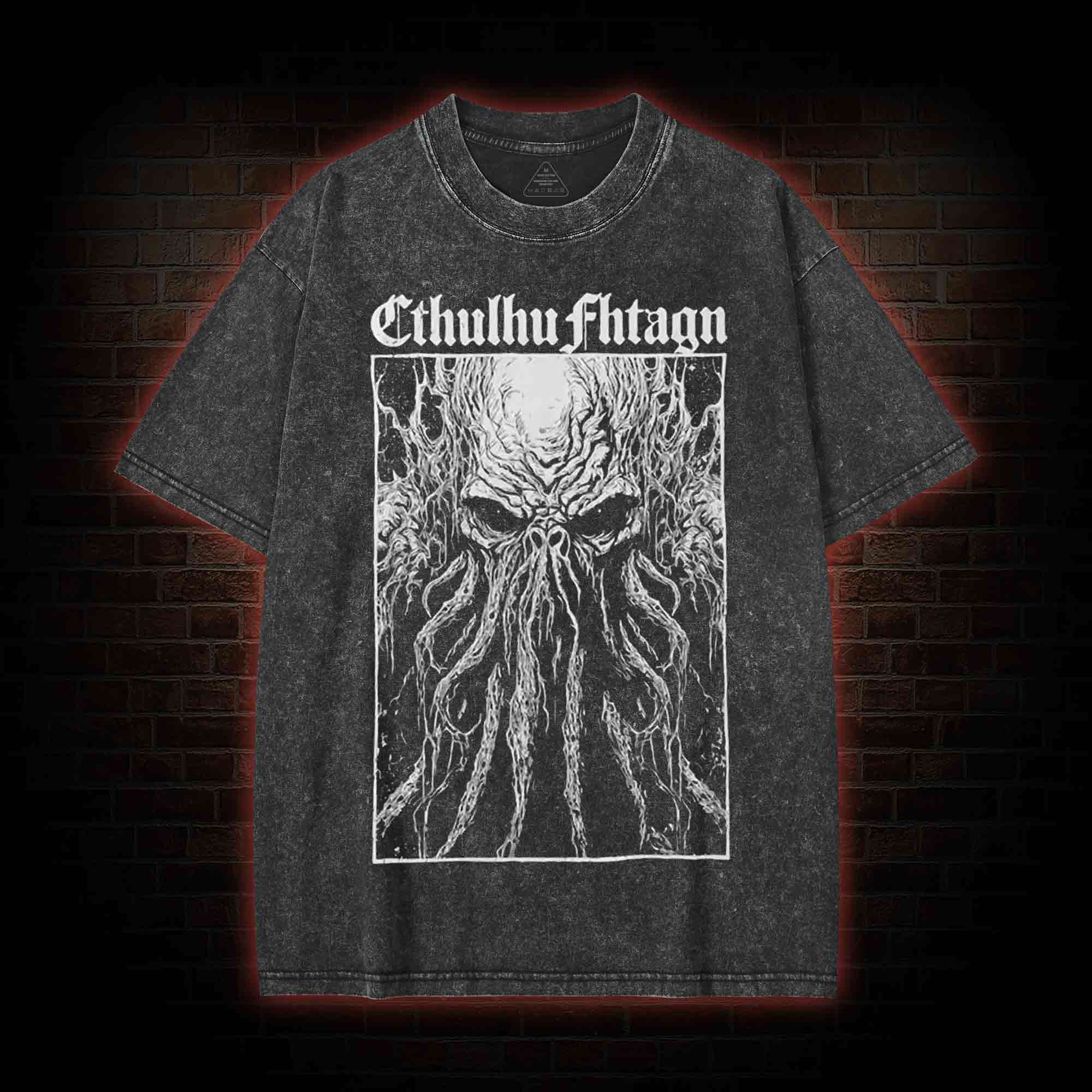 Cthulhu Fhtagn Washed T-shirt