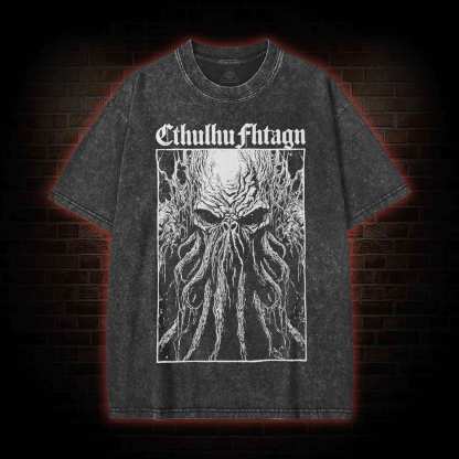 Cthulhu Fhtagn Washed T-shirt