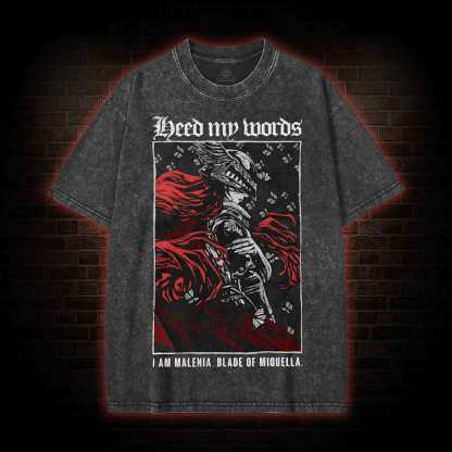 Heed My Words Struggler Washed T-shirt