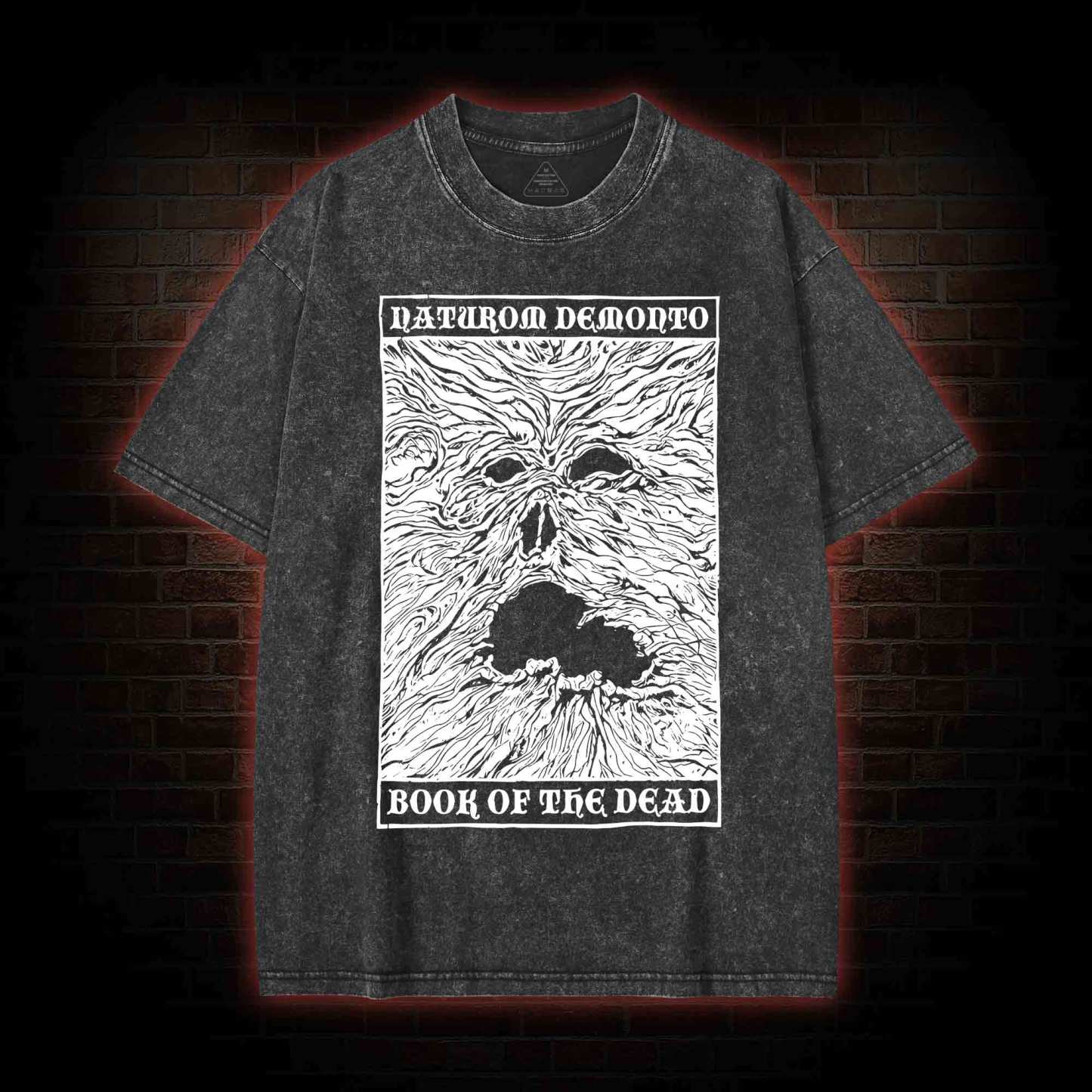 Naturom Demonto Washed T-shirt with Dark Style