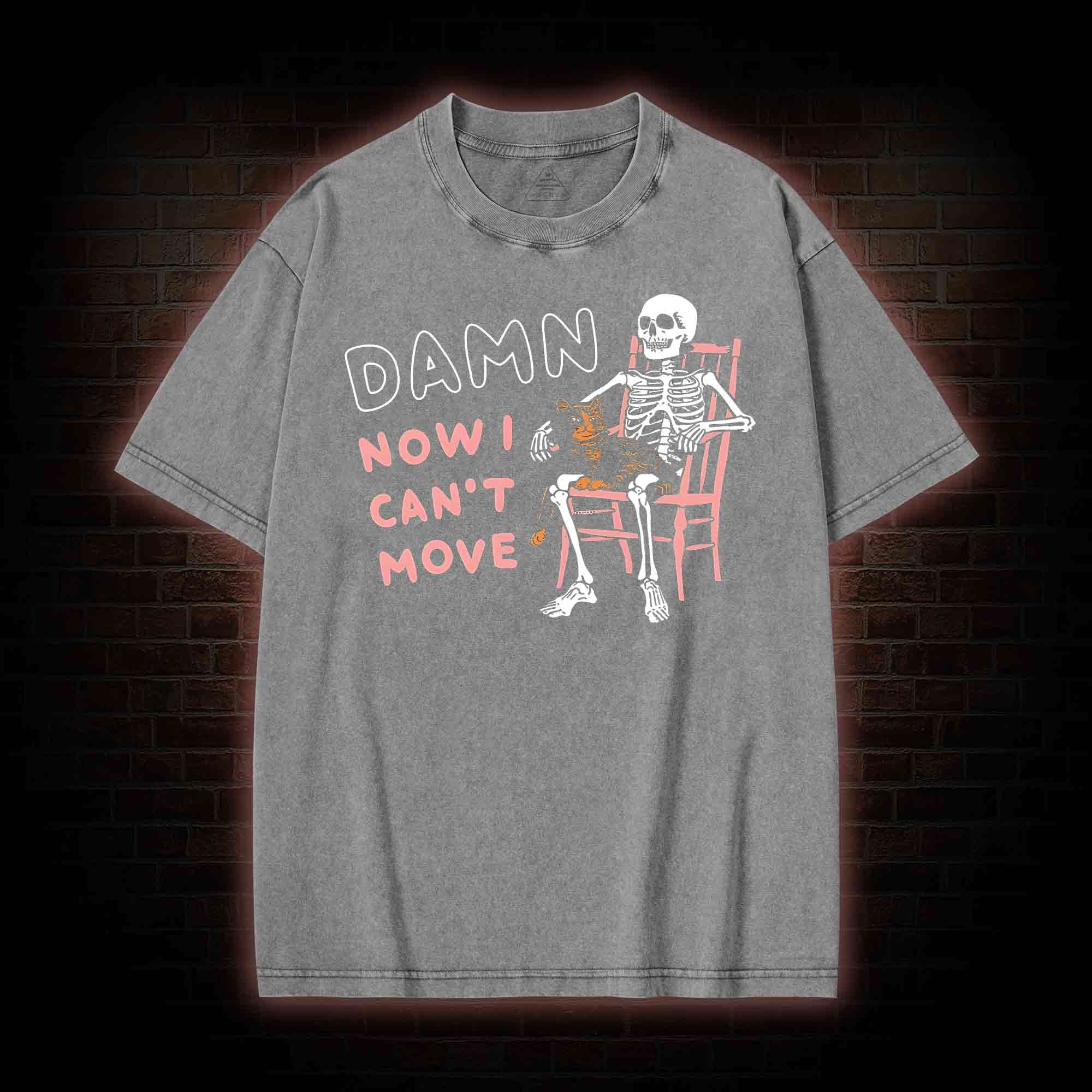 Damn Now I Can't Move Washed T-shirt
