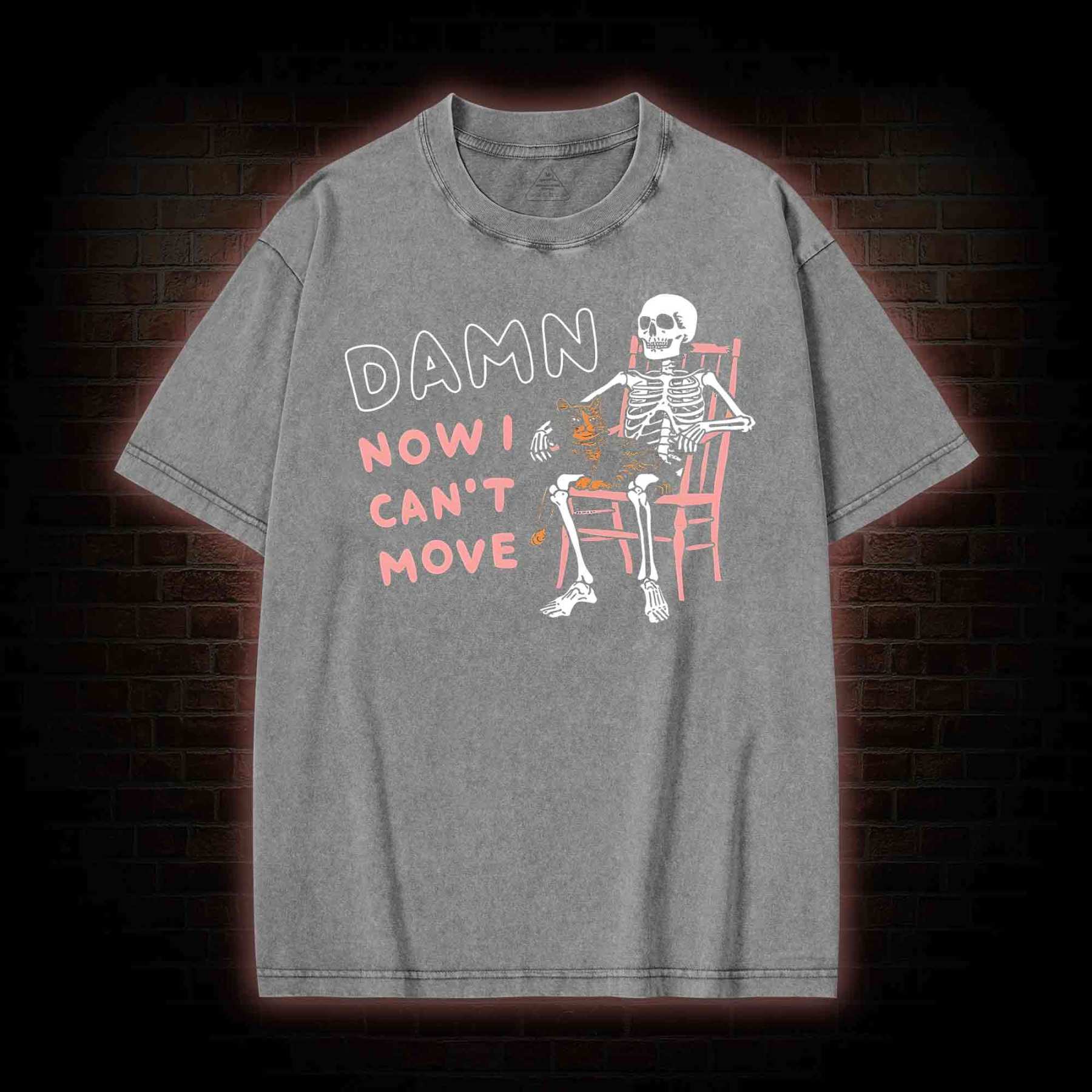 Damn Now I Can't Move Washed T-shirt