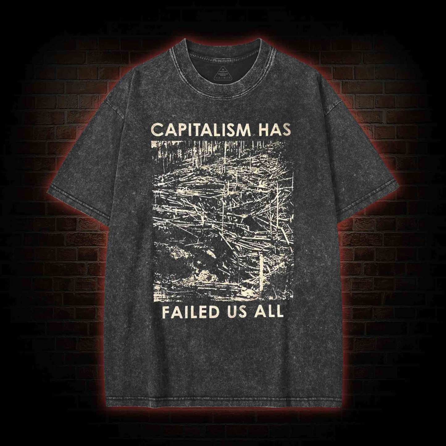 When You Just Wanna Dye Washed T-shirt with Dark Style