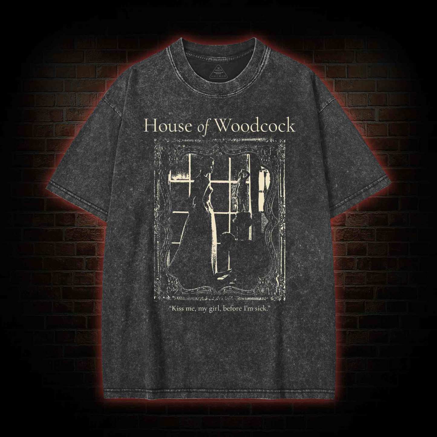 Woodcock Washed T-shirt with Dark Style