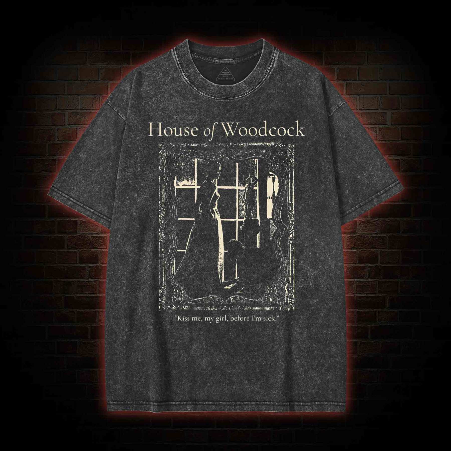 Woodcock Washed T-shirt with Dark Style