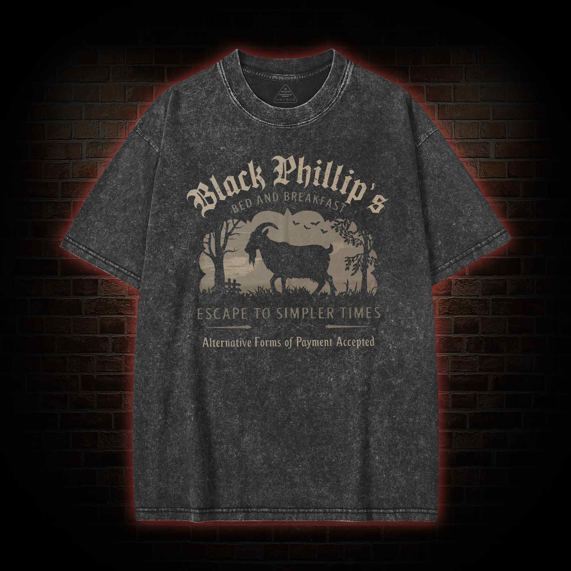 Black Phillip Washed T-shirt