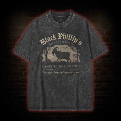 Black Phillip Washed T-shirt