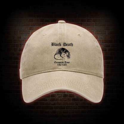 Black Death Washed Vintage Baseball Cap