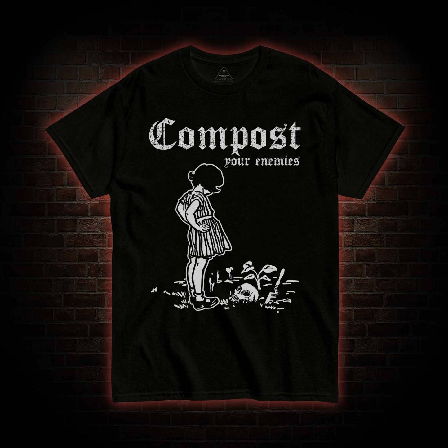 Compost Your Enemies T-shirt with Dark Style