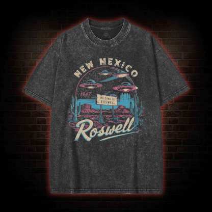 Roswell New Mexico Washed T-shirt